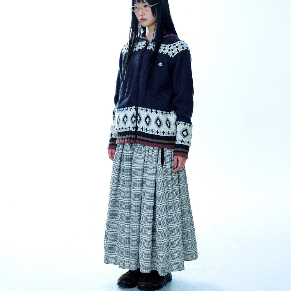 MOSSY COWCHAN KNIT JACKET / NAVY / ジップカウチンニットジャケット