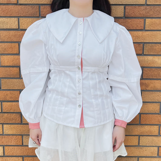 Flossie moon shirt / TIME print / フロッシーブラウス