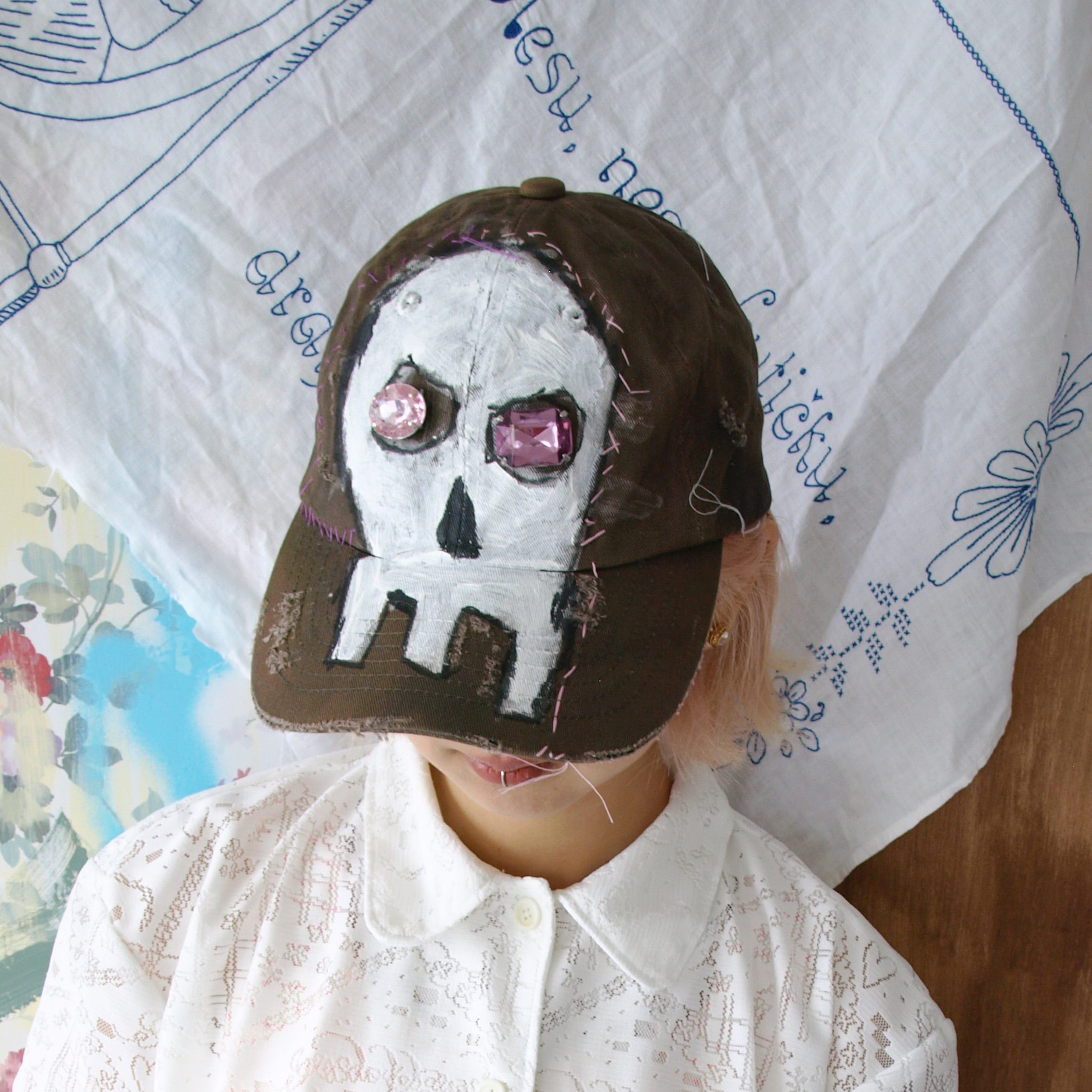 Hand drawing Skull cap / ハンドドローイングスカルキャップ | シープ