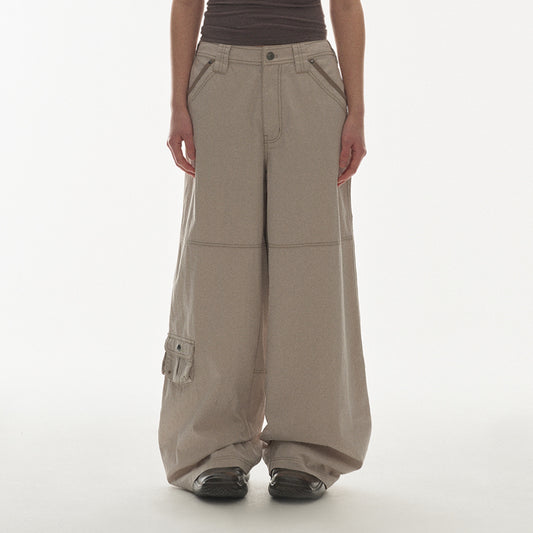 SNAP WORK PANTS / LIGHT BEIGE / スナップワークパンツ
