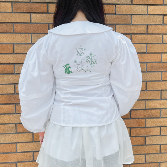 Flossie moon shirt / TIME print / フロッシーブラウス