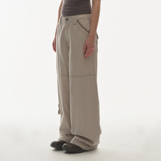 SNAP WORK PANTS / LIGHT BEIGE / スナップワークパンツ