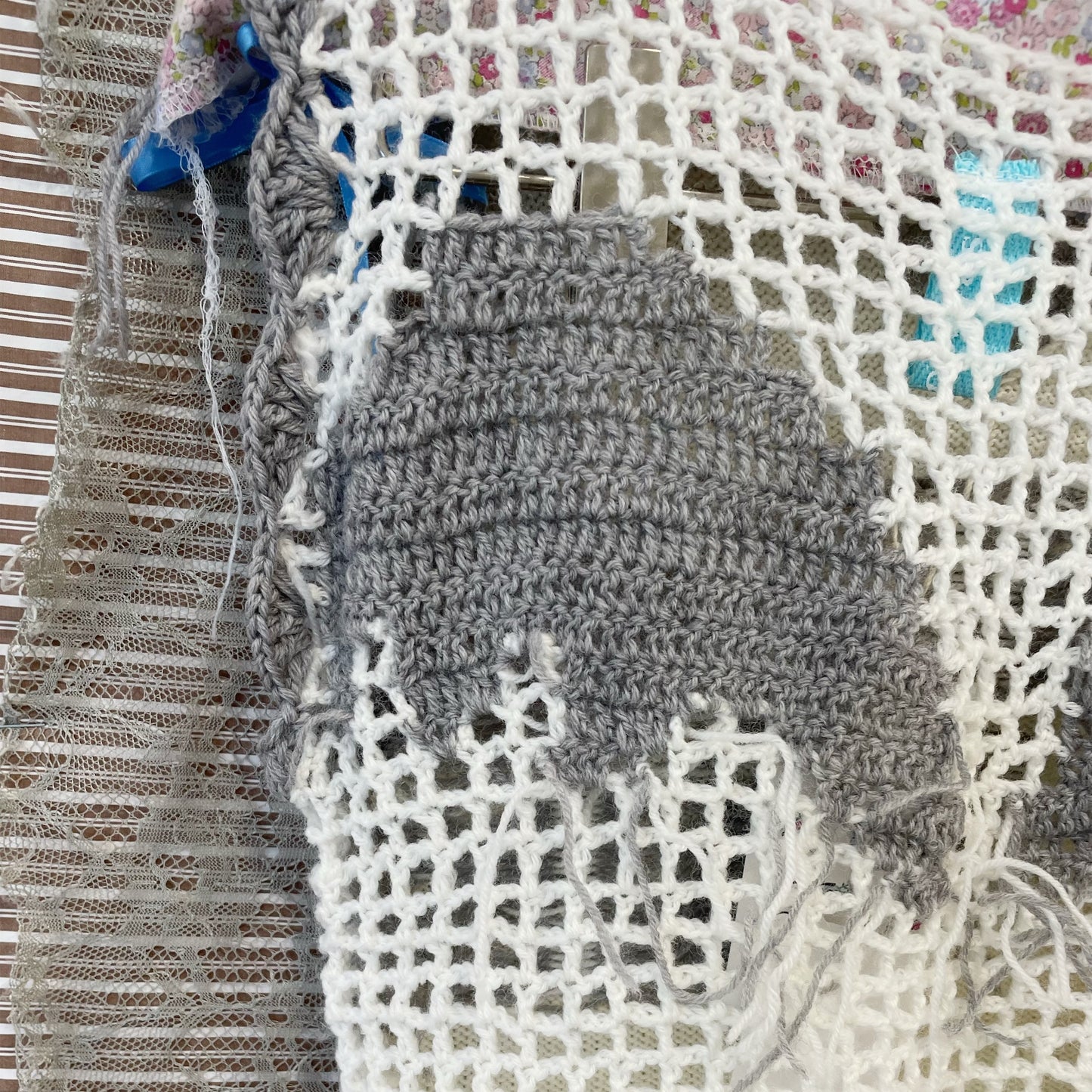 goodbye angel knit vest - long / White / エンジェルニットベスト