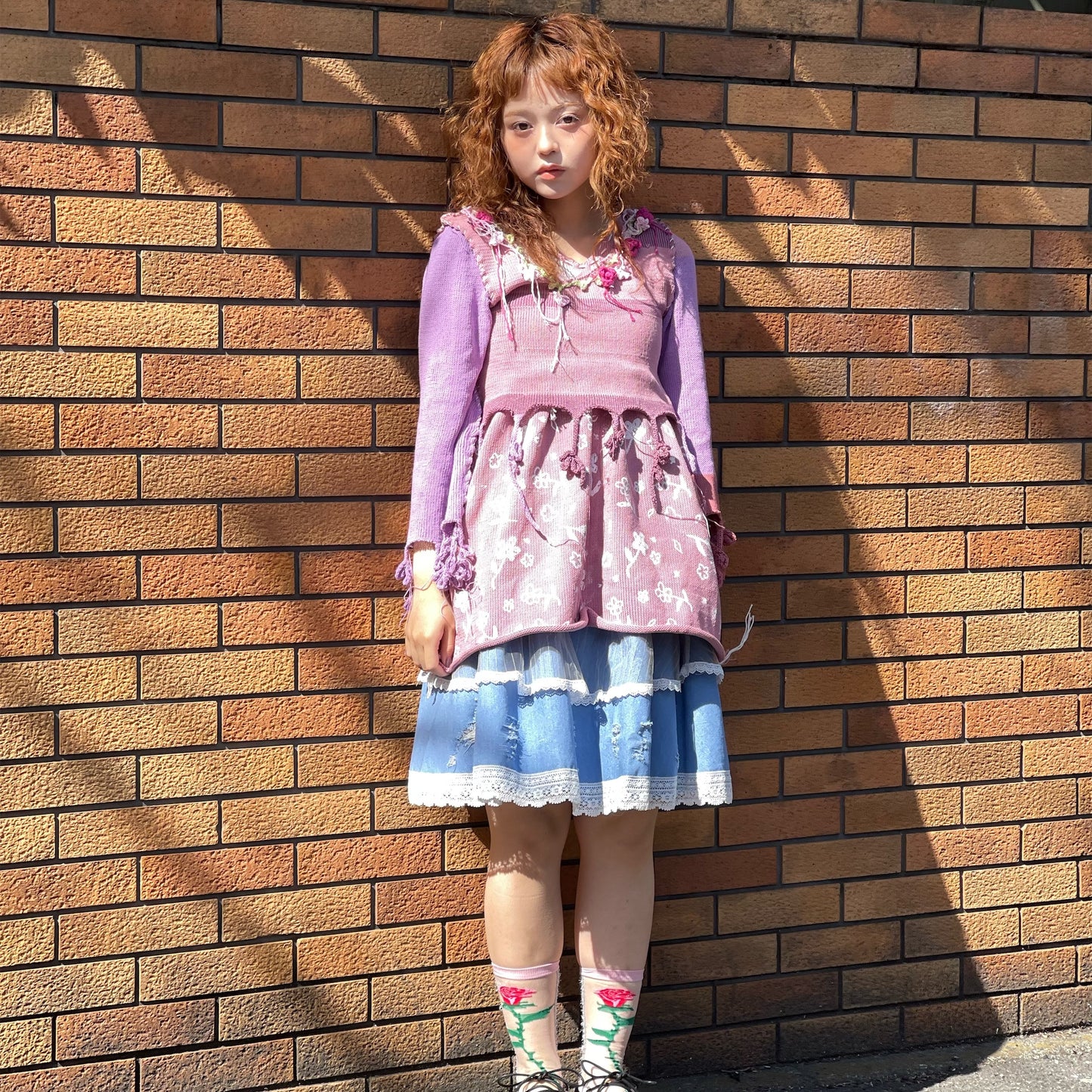 layered skirt / Denim / レイヤードスカート