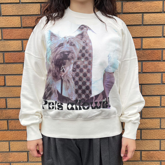 Uncle&Dog crack trainer / OFF WHITE / プリントトレーナー