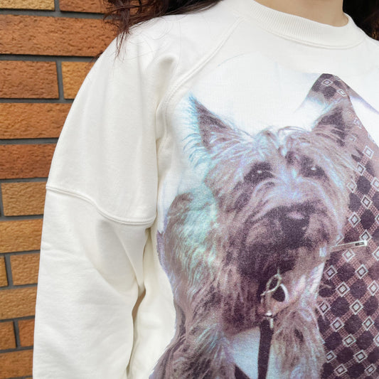 Uncle&Dog crack trainer / OFF WHITE / プリントトレーナー