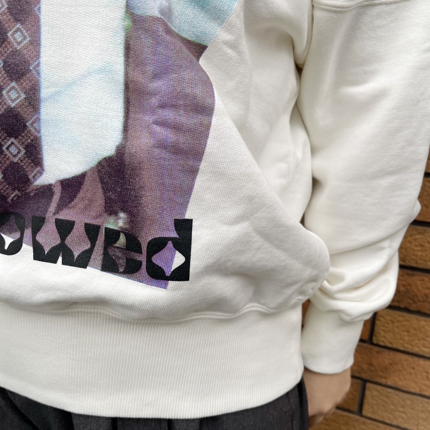 Uncle&Dog crack trainer / OFF WHITE / プリントトレーナー