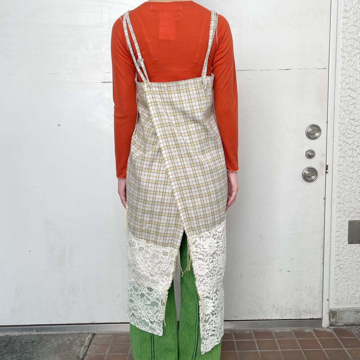 camisole dress / light gray x yellow / キャミソールドレス