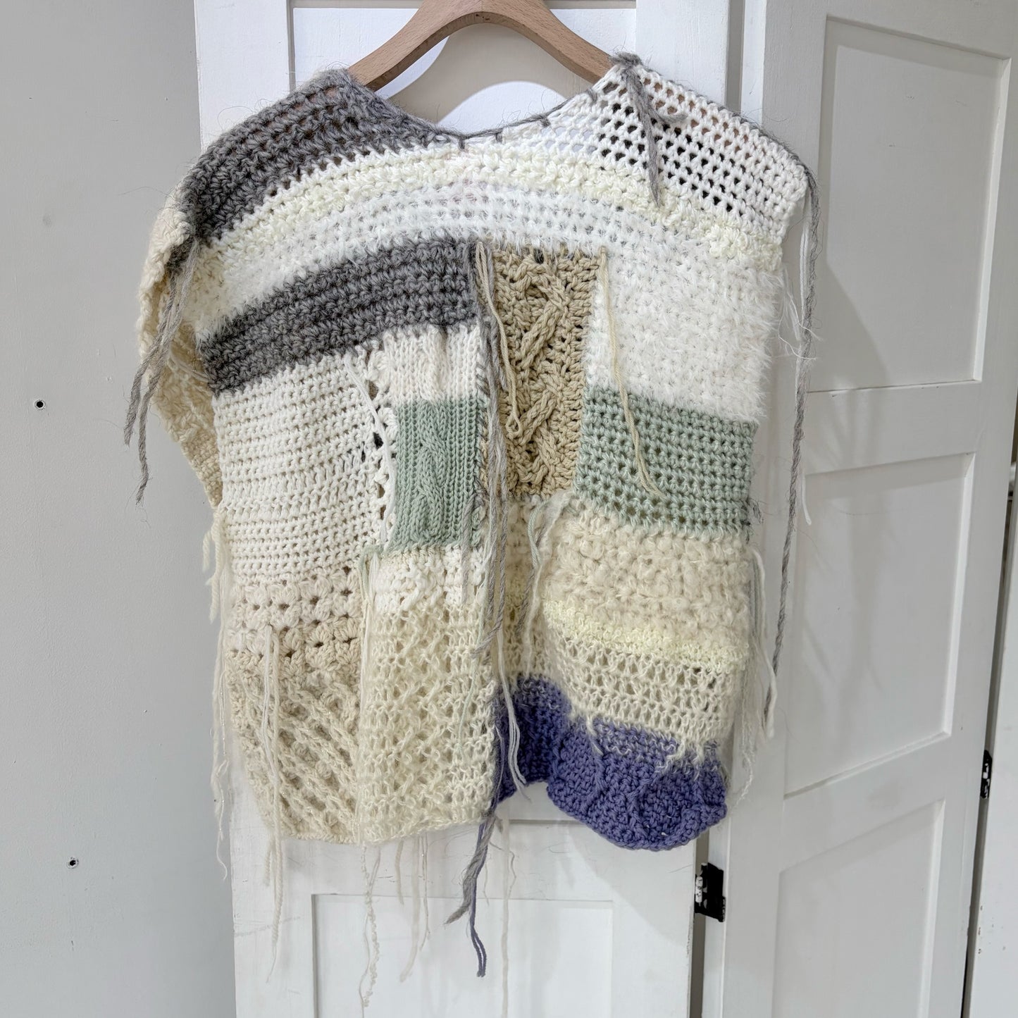 Gate knit vest / White / ニットベスト
