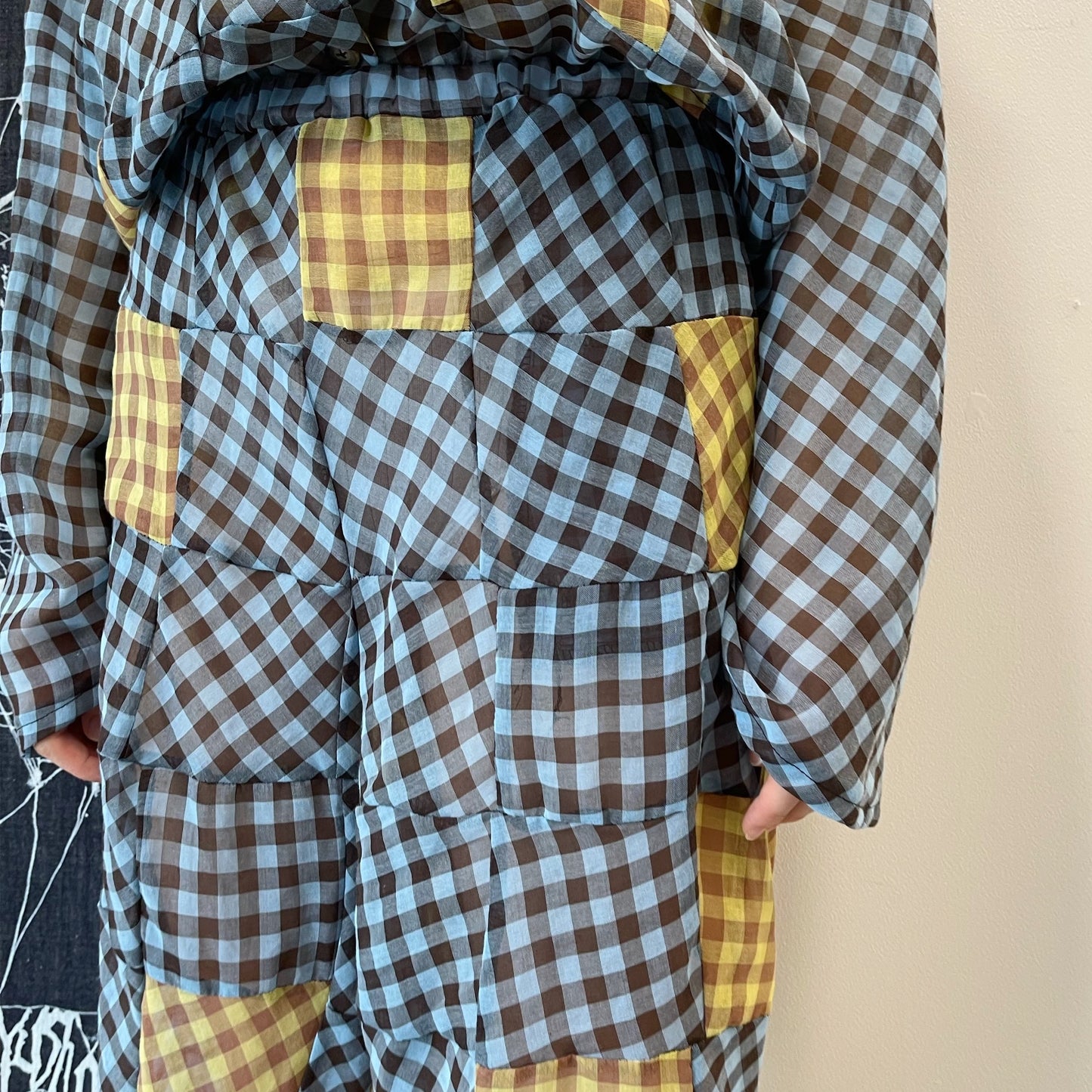 Patch work pajama trousers / blue / パッチワークパジャマパンツ