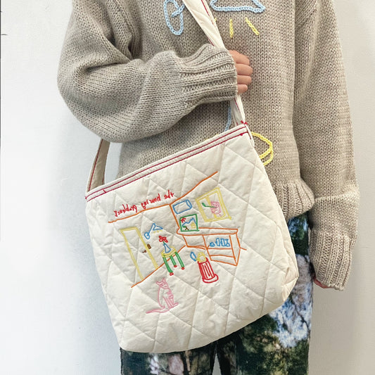 quilting shoulder bag / red / キルティングショルダーバッグ