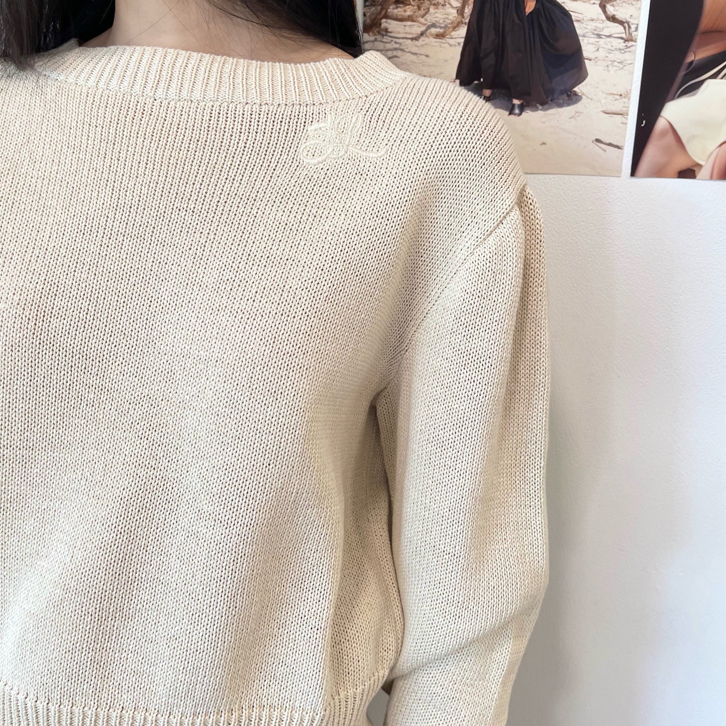 Sherpa airy knit sweater / ECRU / クリームニットセーター