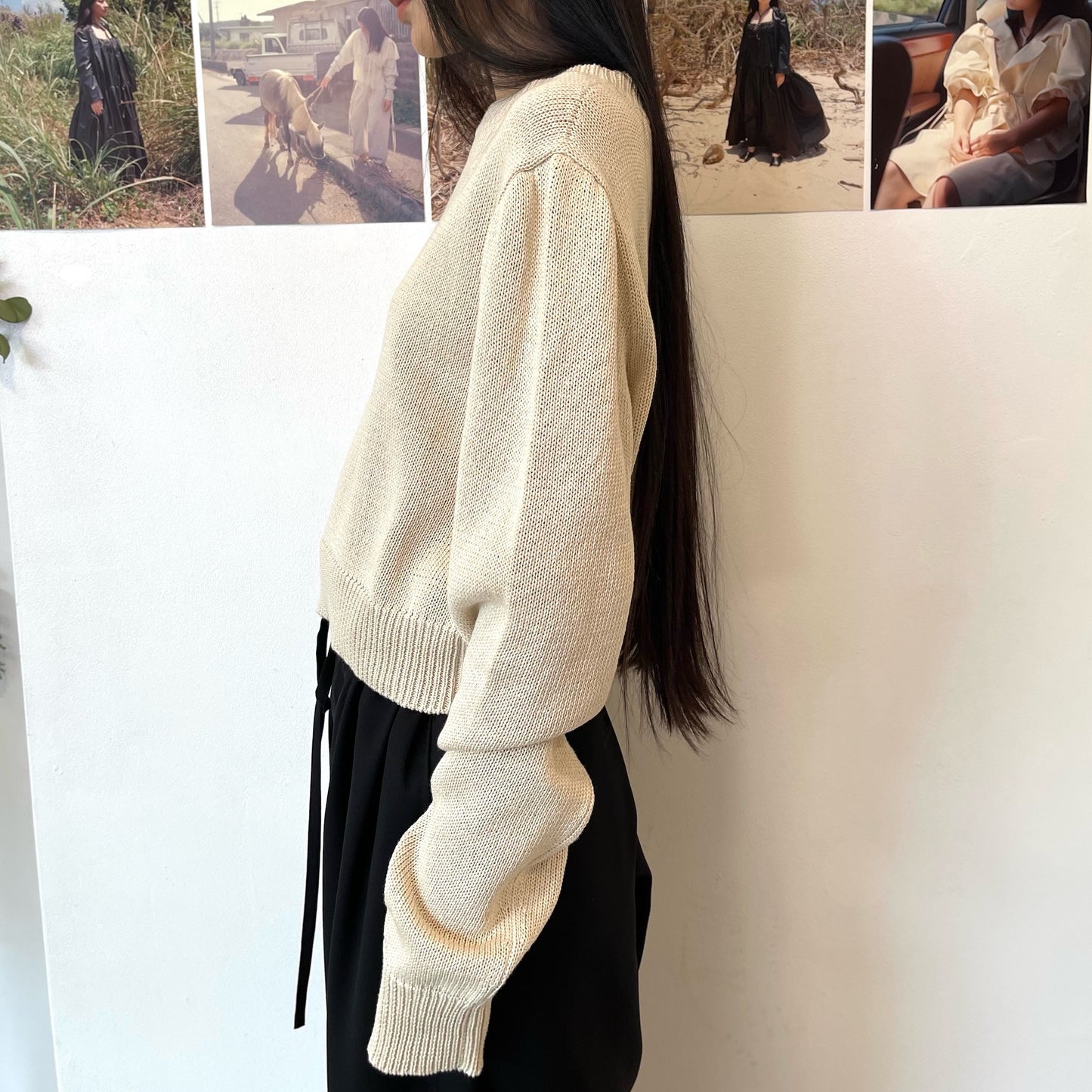 Sherpa airy knit sweater / ECRU / クリームニットセーター