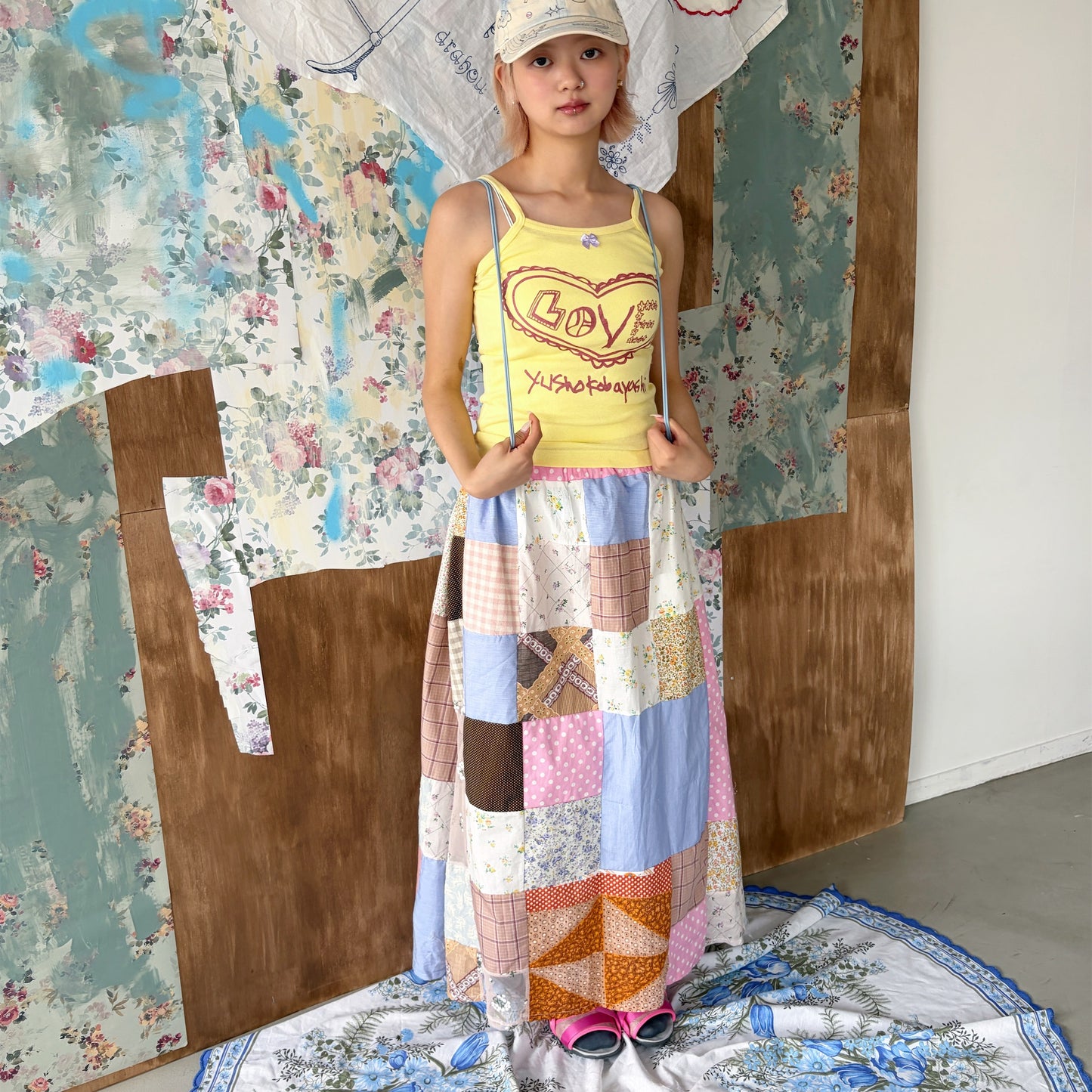 Camisole / yellow / プリントキャミソール