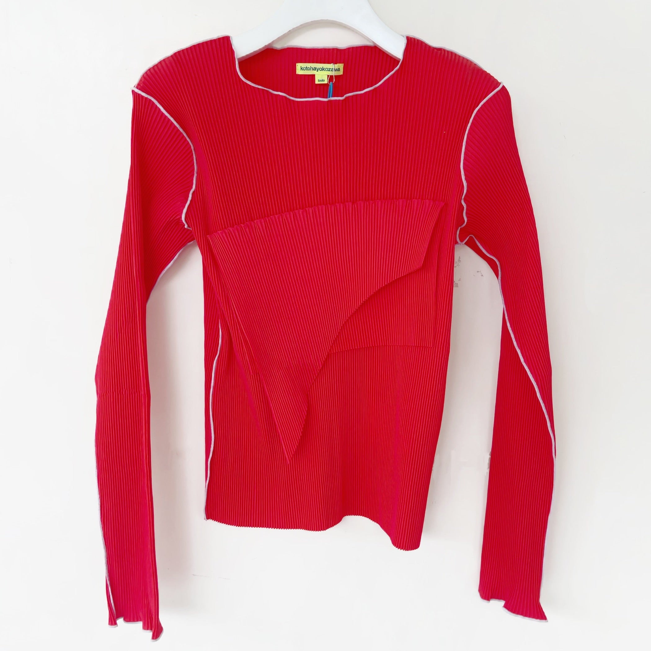 TODO WAVE LONG SLEEVE TOP / RED / ウェーブロングスリーブトップ