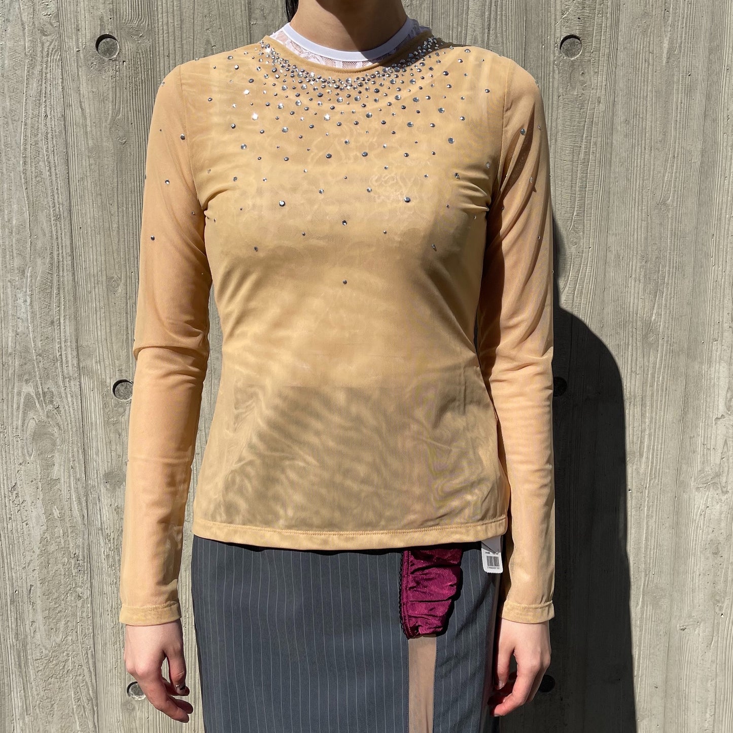 jewelry top / beige / ジュエリートップ
