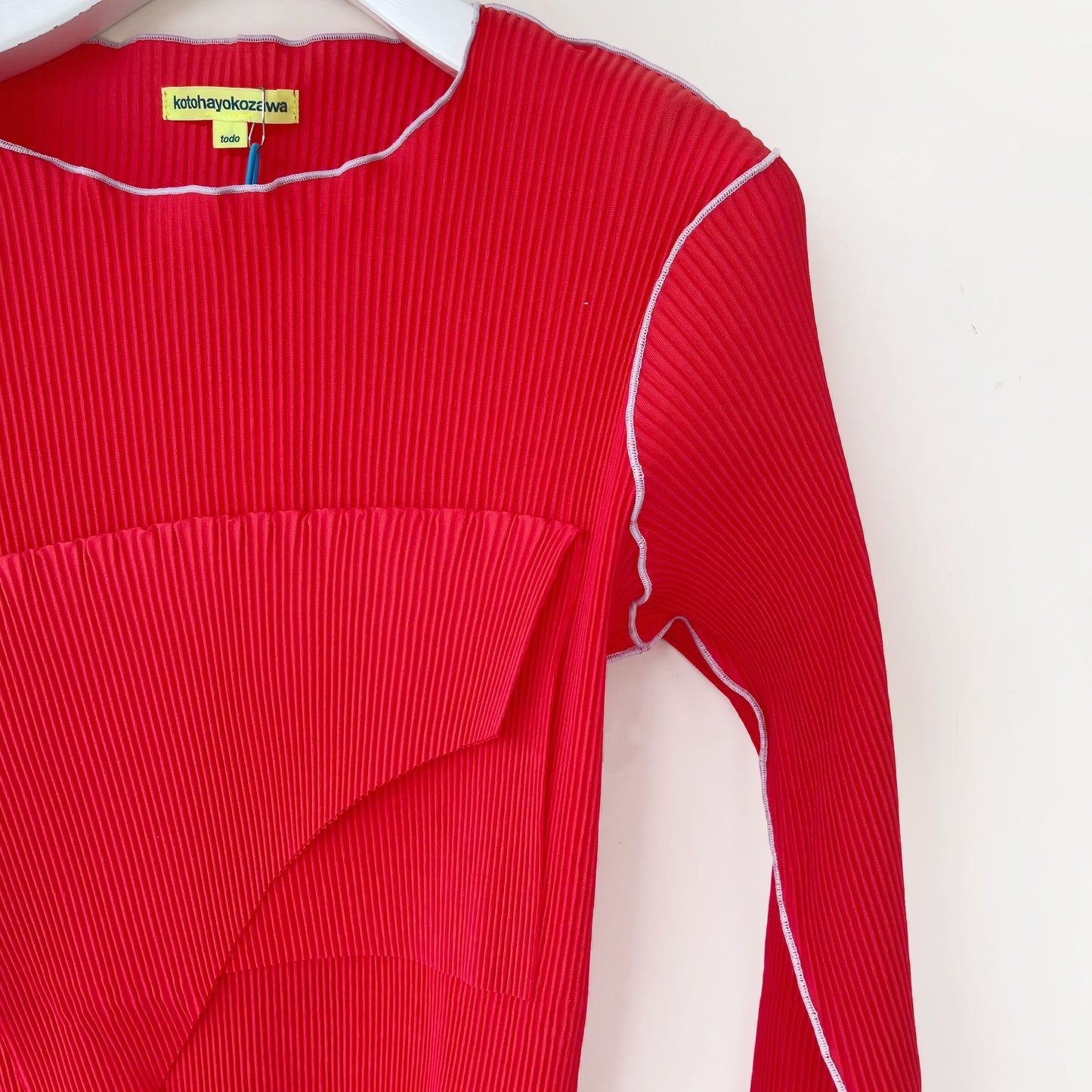 TODO WAVE LONG SLEEVE TOP / RED / ウェーブロングスリーブトップ