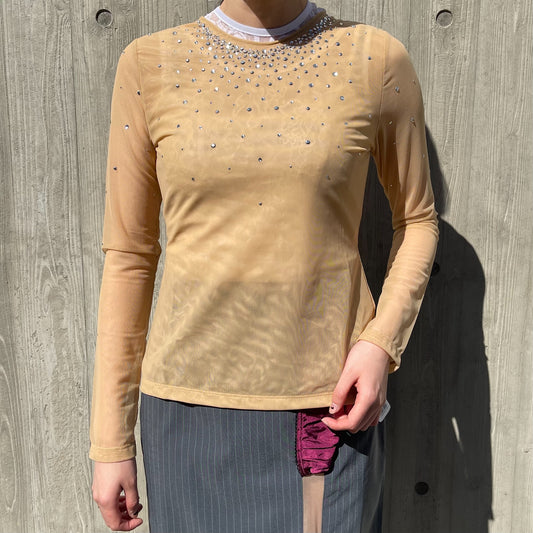 jewelry top / beige / ジュエリートップ