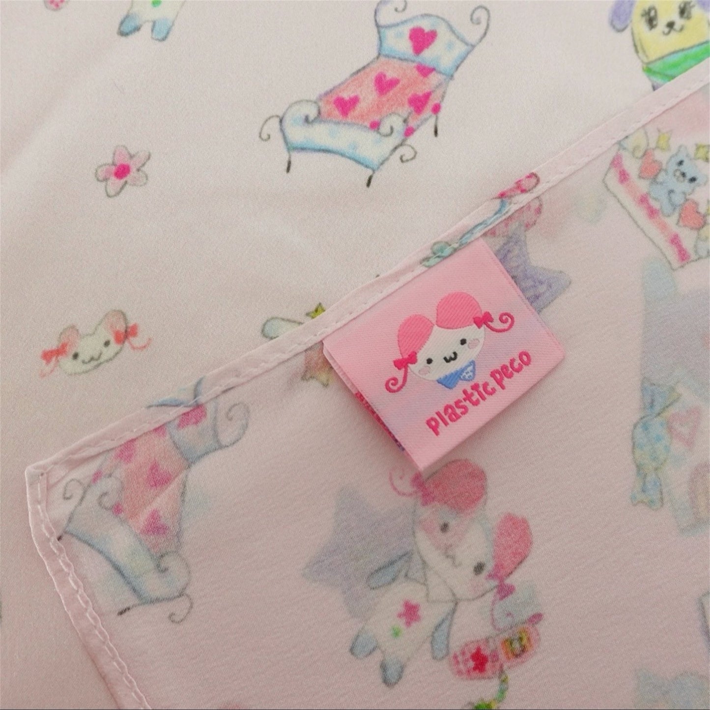 【peco】Silk Square Scarf - Do You Remember Bunny Home / スカーフ
