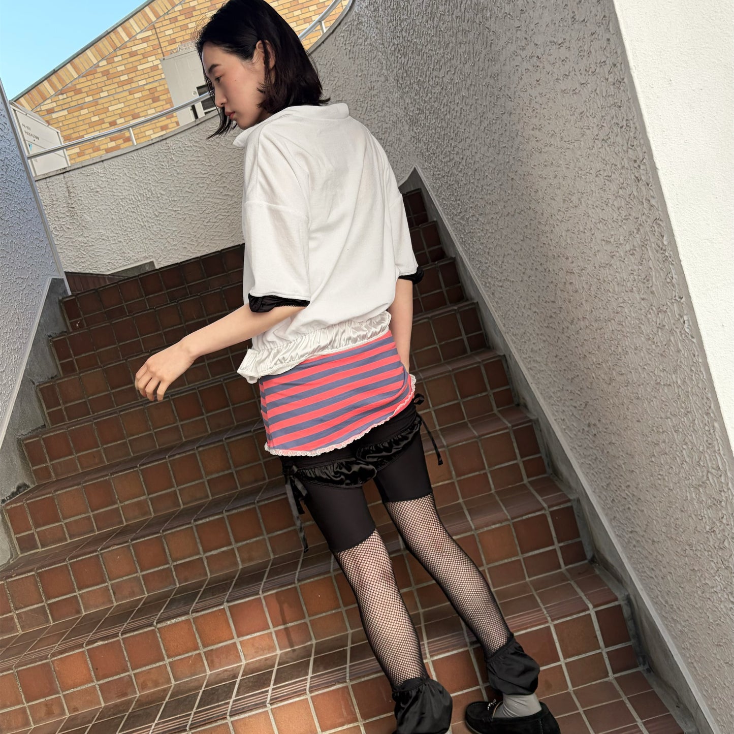 GYM UNIFORM TOPS WITH PANTY / WHITE / ジムユニフォームトップ