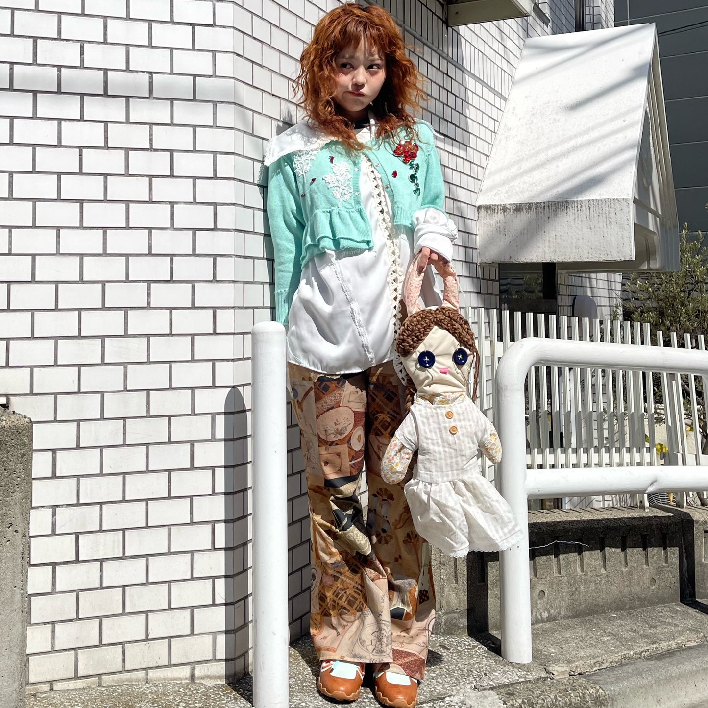 Double Bow / Green / yushokobayashiシューズ