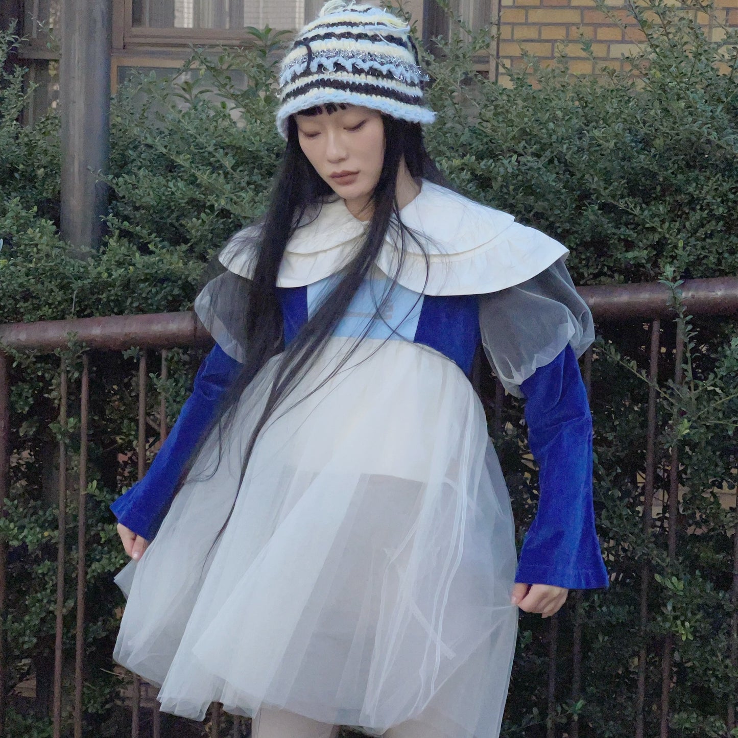 DOUBLE COLLAR BLOUSE / WHITE / ダブルカラーブラウス