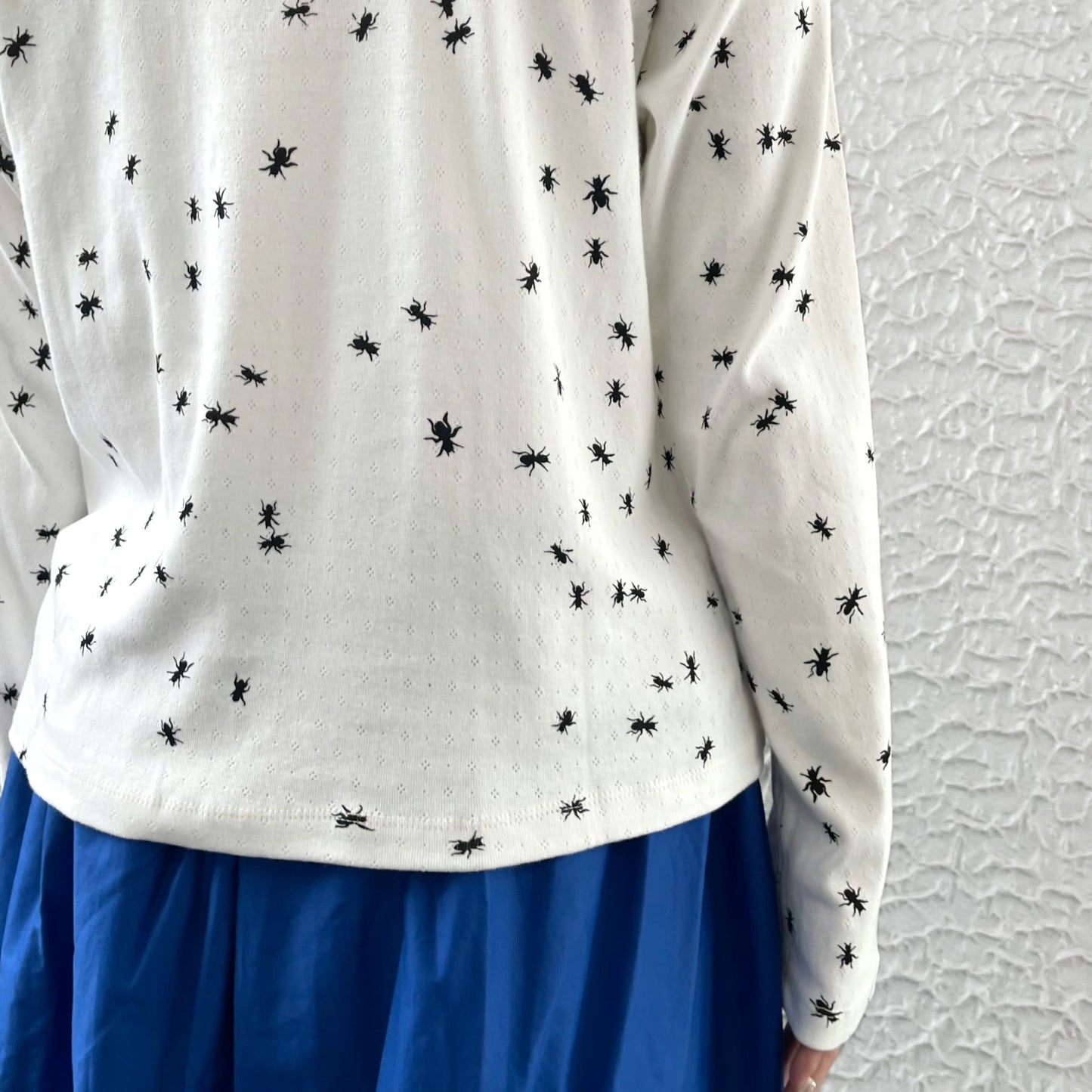 ant longsleeve / white / エアブラシロングスリーブTシャツ
