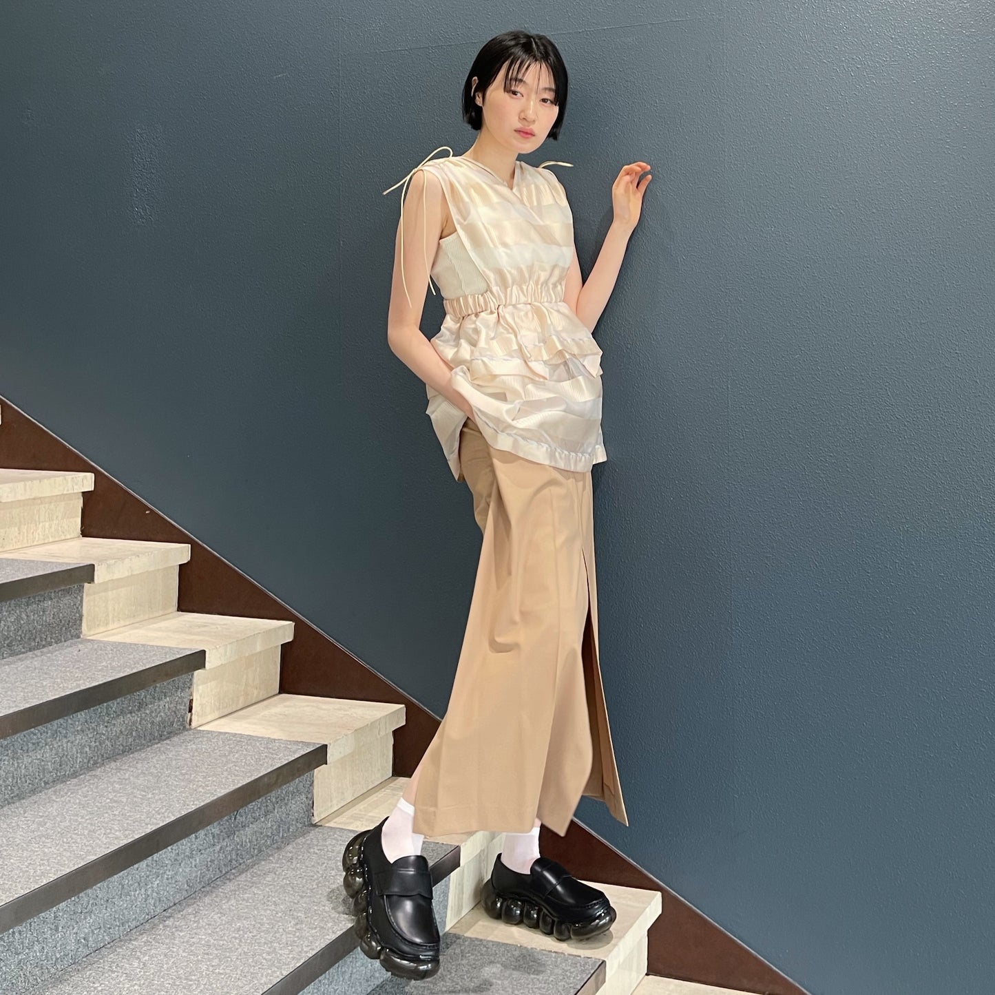 son skirt / beige / セパレートスカート