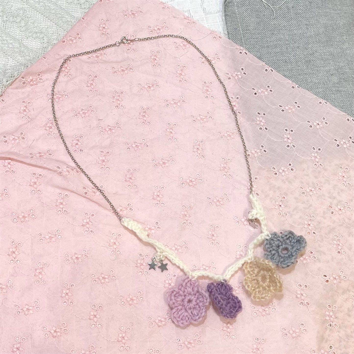 knit necklace / White / ニットネックレス