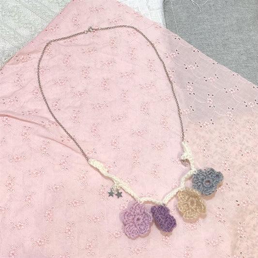 knit necklace / White / ニットネックレス