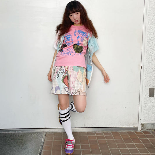 【yushokobayshi×Haesun Lee collaboration】Haesun Half pants / コラボレーションハーフパンツ
