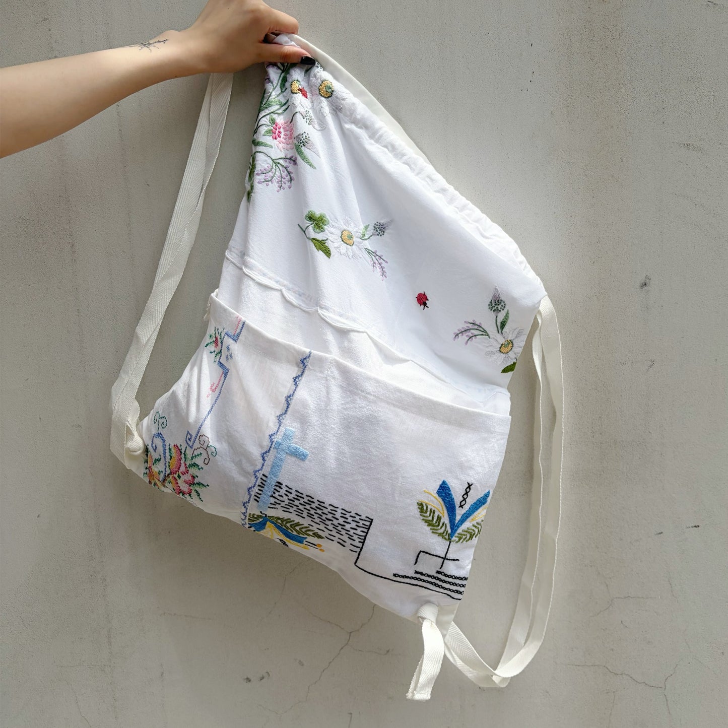 TABLECLOTH drawstring backpack / テーブルクロスバックパック