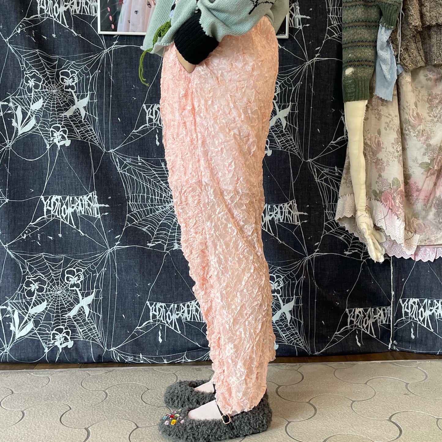 Shrink Trousers / Pink / シュリンクパンツ