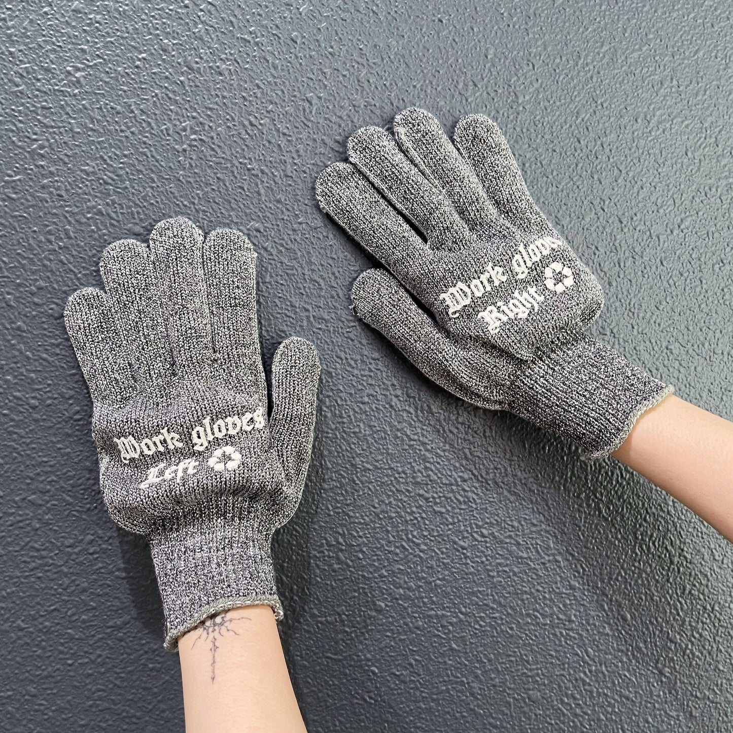 REMODEL/LAYER/VINTAGE TEE / BLACK / 手袋付きリメイクTシャツ