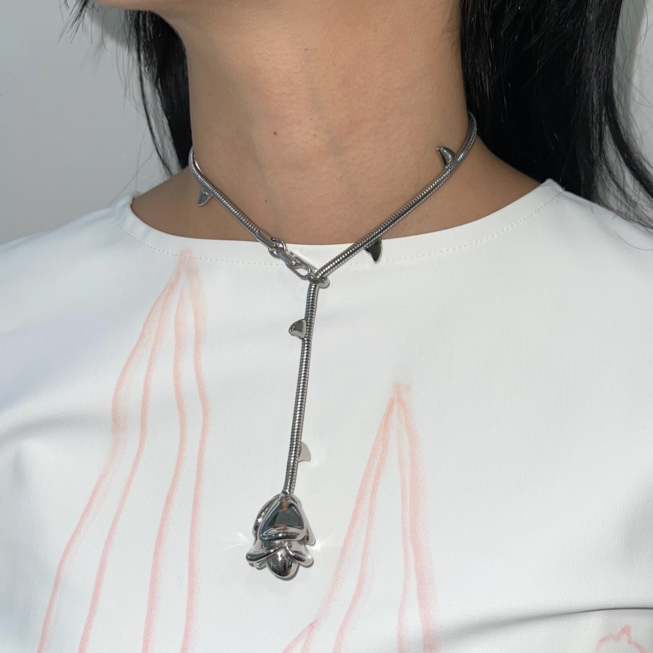 Rosebud Necklace / silver / ローズネックレス | シープ / SHEEP 
