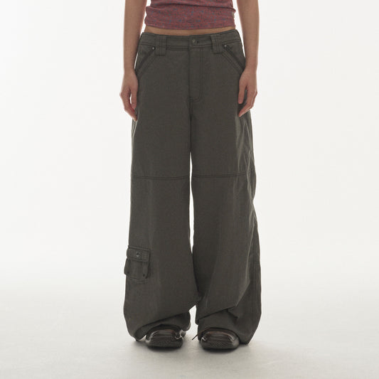 SNAP WORK PANTS / KHAKI / スナップワークパンツ