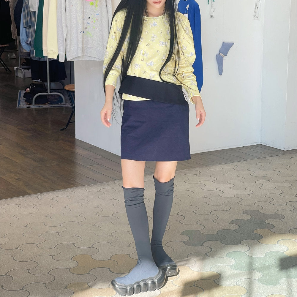 layer skirt / navy / レイヤーミニスカート