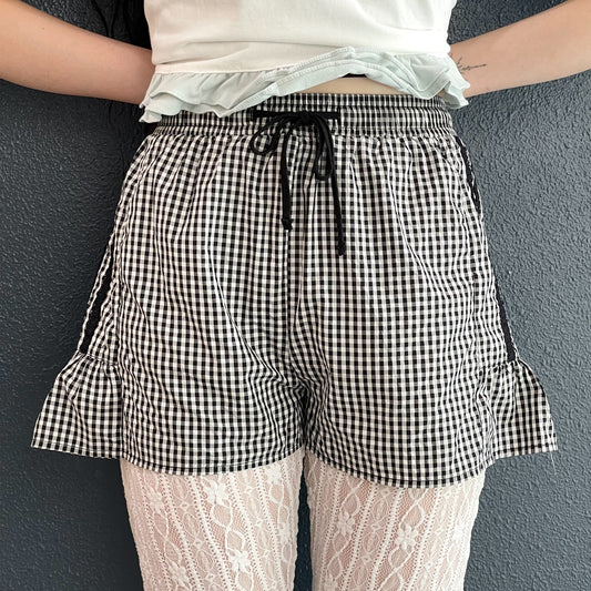 Side Lace Shorts / Black / サイドレースショーツ