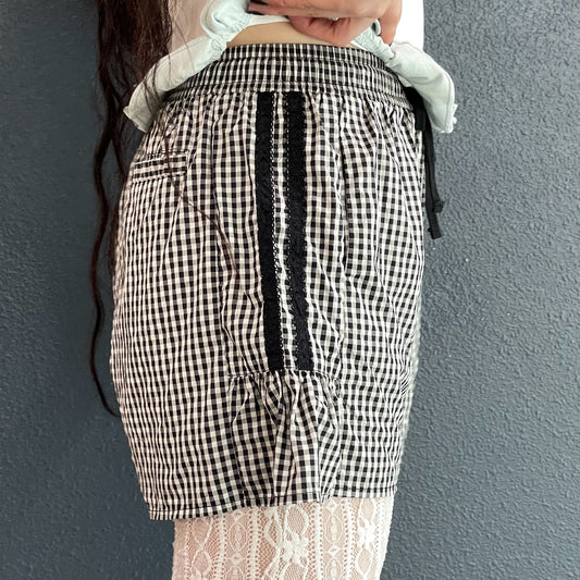 Side Lace Shorts / Black / サイドレースショーツ