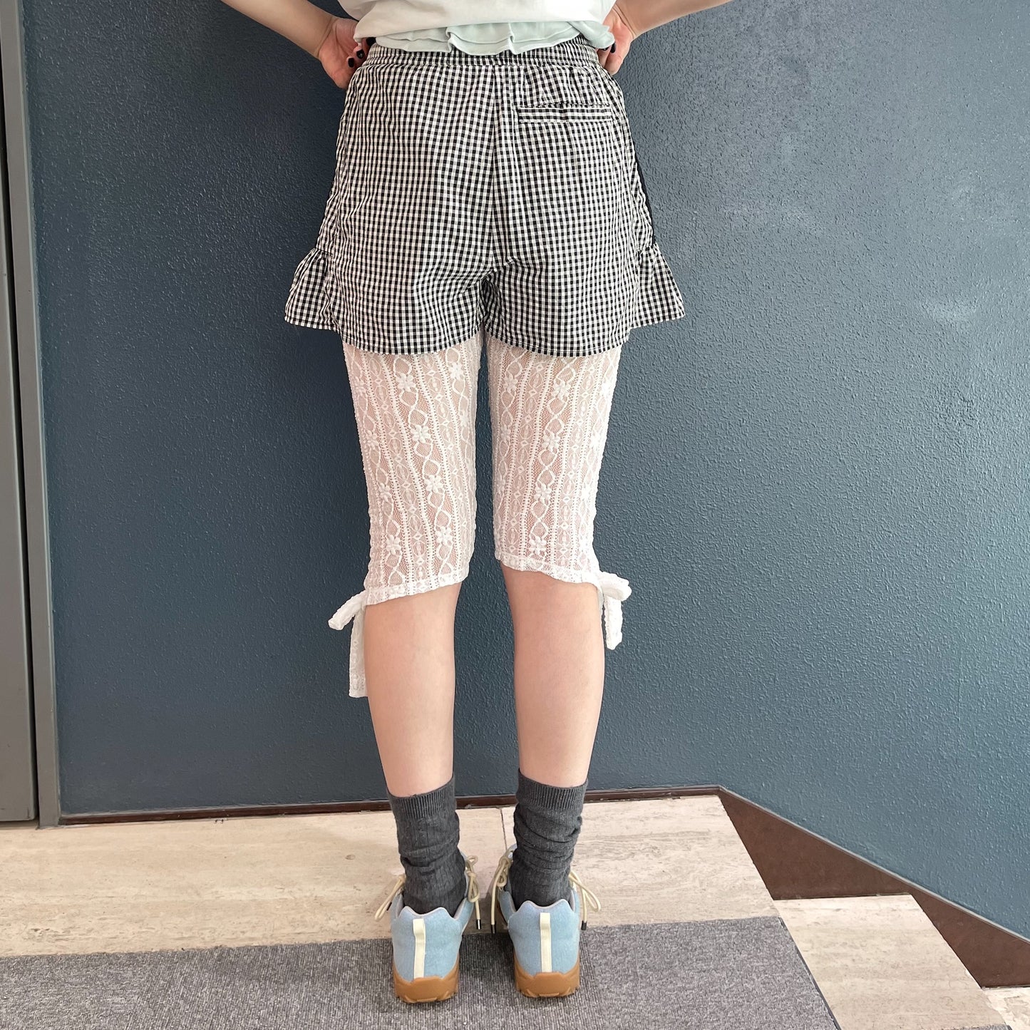 Side Lace Shorts / Black / サイドレースショーツ