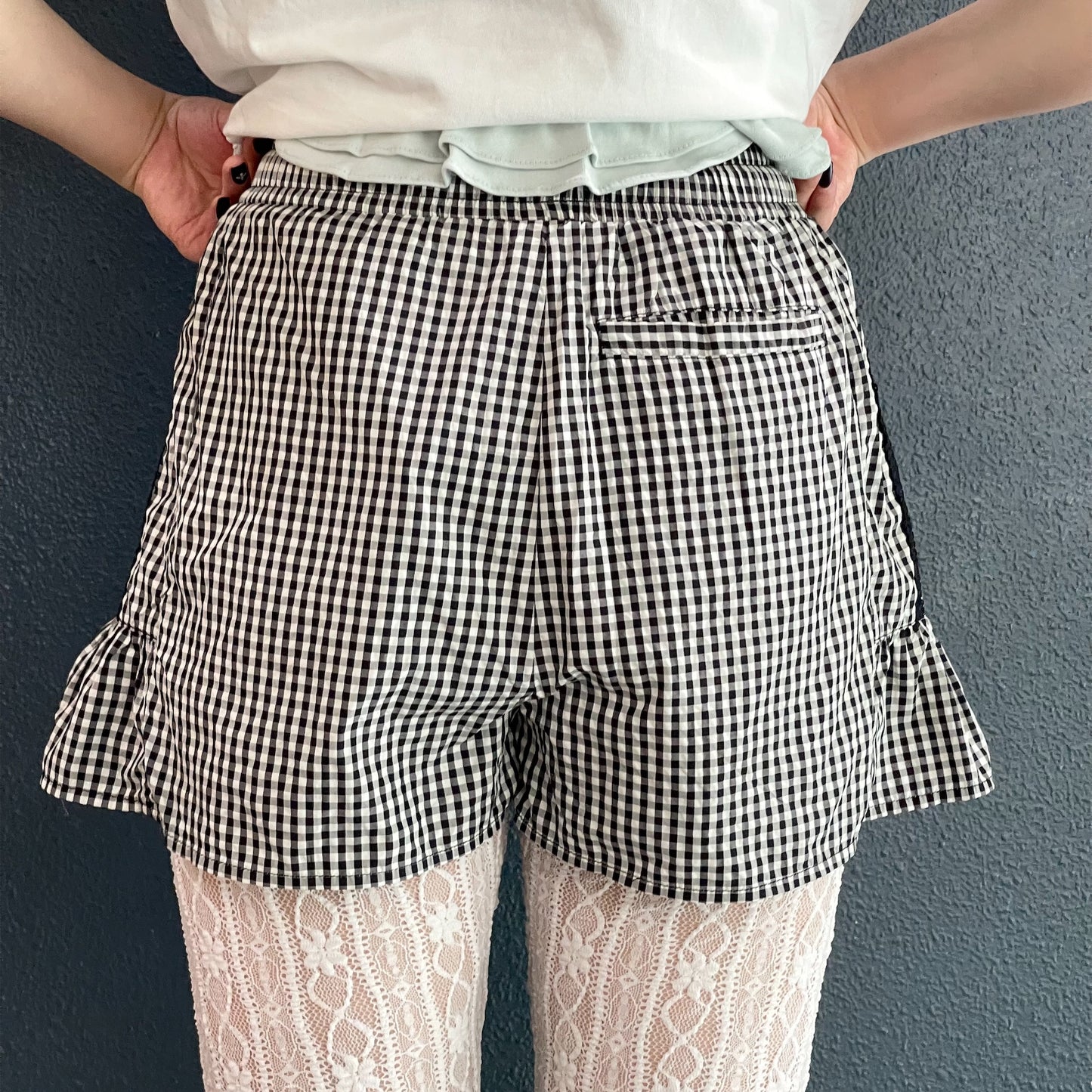 Side Lace Shorts / Black / サイドレースショーツ