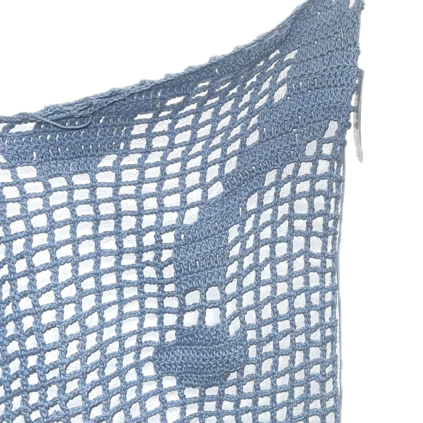 Why?knit / light blue / ニットクロス