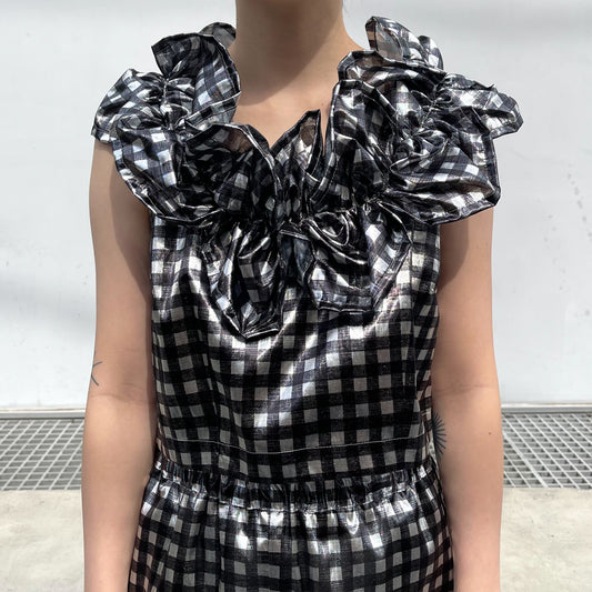 Gingham Check Top / Black / ギンガムチェックトップ