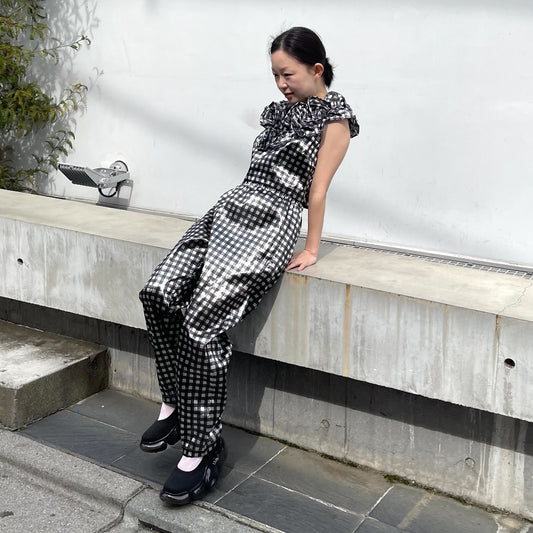 Gingham Check Top / Black / ギンガムチェックトップ