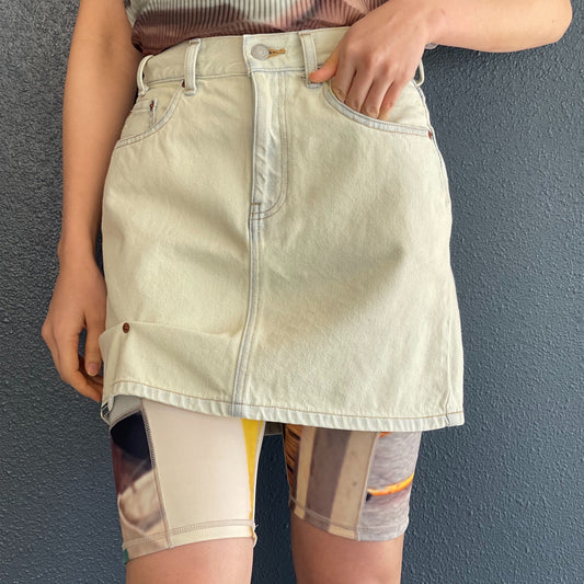 LOOSE ROLLED-UP SKIRT / BEIGE / ルーズロールアップスカート