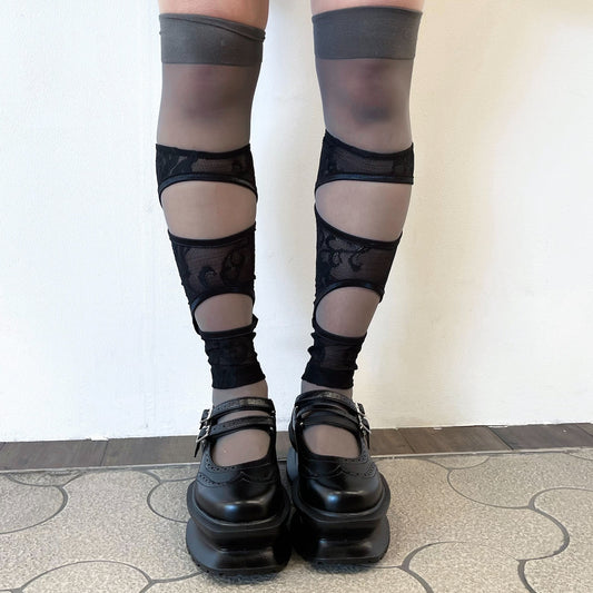 laced leg / black / レースレッグアクセサリー