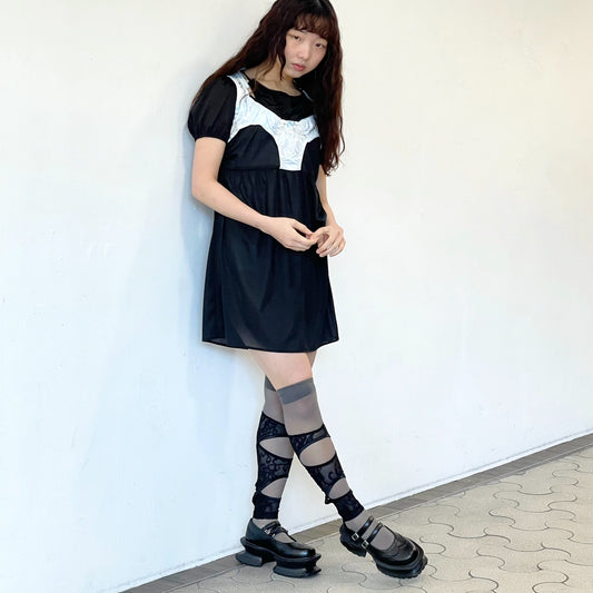 laced leg / black / レースレッグアクセサリー