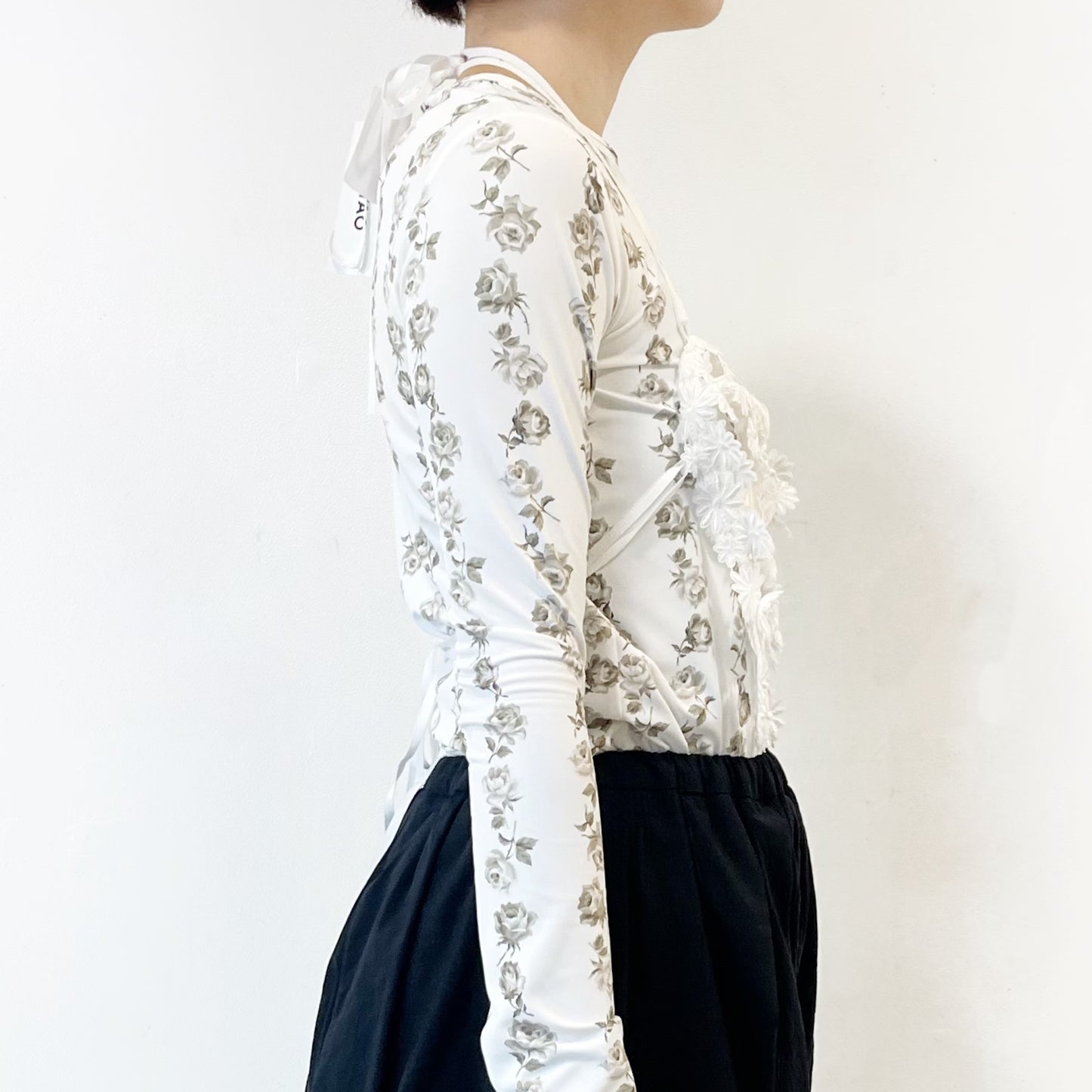 Flower Bustier / White / フラワービスチェ
