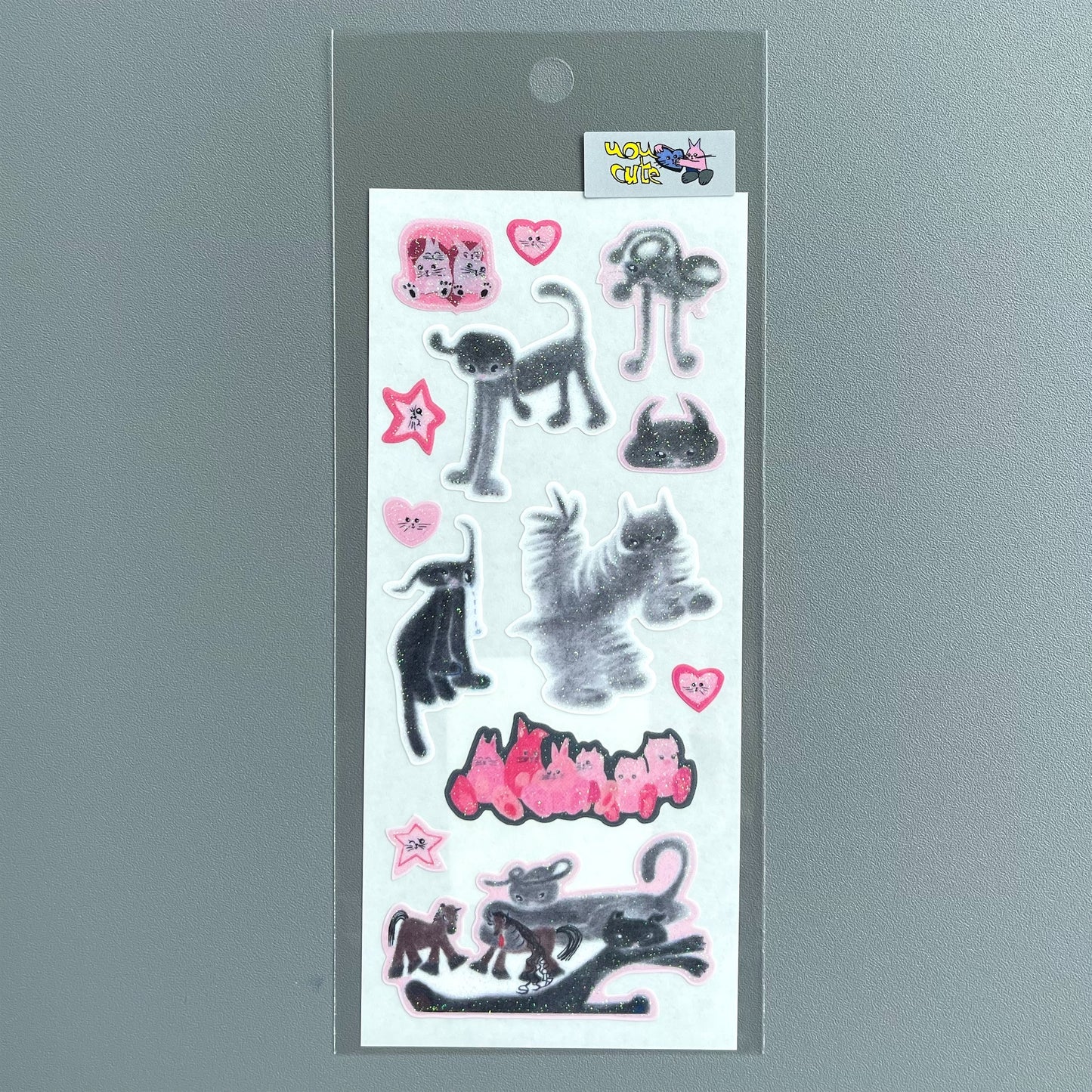 【uou_cute】Sticker cat / ステッカー