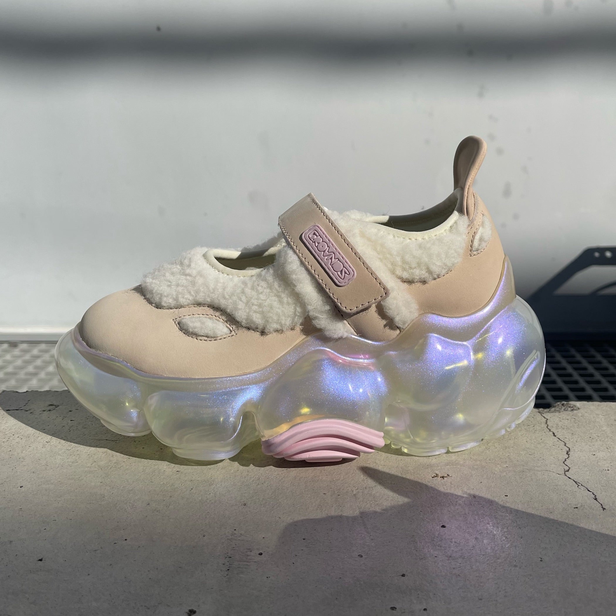 SHEEP Limited】MOOPIE MARY JANE / CREAM BOA x CLEAR AURORA